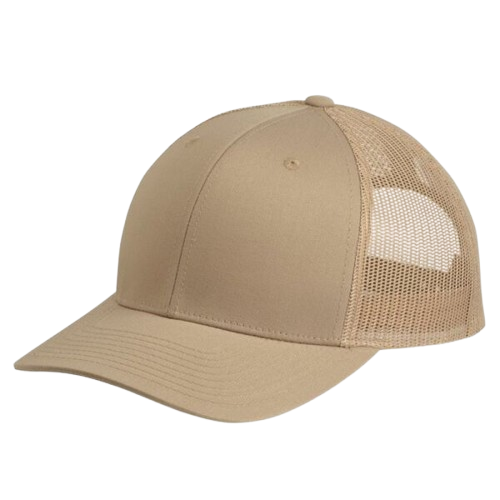 Six-panel retro trucker cap placeholder