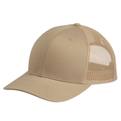 Six-panel retro trucker cap placeholder