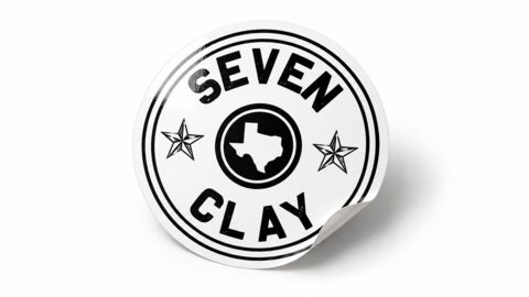 Seven Clay custom vinyl stickers