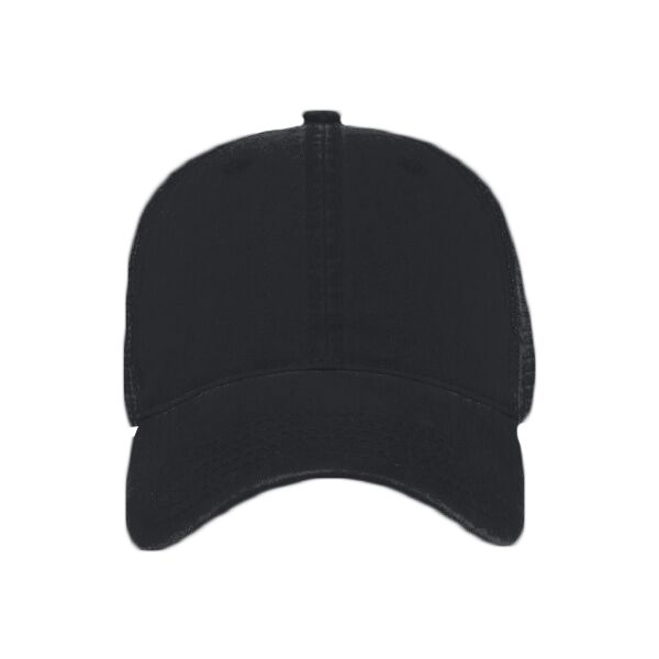 OTTO Garment Washed Superior Cotton Twill w/ Soft Polyester Mesh Back Six Panel Low Profile Mesh Back Trucker Dad Hat Thumbnail