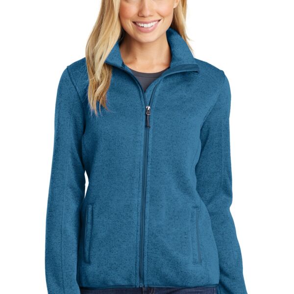 Port Authority L232-Ladies Sweater Fleece Jacket Thumbnail